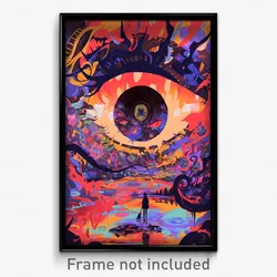 Art Poster - Oval Dungeon (Psychedelic Trippy Weird 11x17 Print)