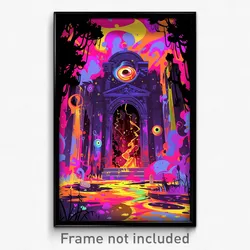 Art Poster - Shifty Mausoleum (Psychedelic Trippy Weird 11x17 Print)