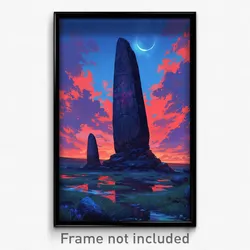 Art Poster - Arctic Menhir (Psychedelic Trippy Weird 11x17 Print)