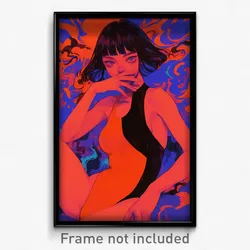 Art Poster - Girl Feeling Discombobulated Wearing Warped Orange Leotard (Print)
