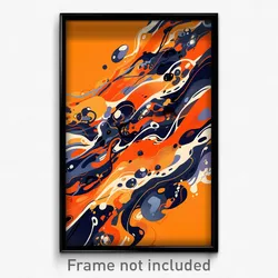 Art Poster - Orange Shoals (Psychedelic Trippy Weird 11x17 Print)