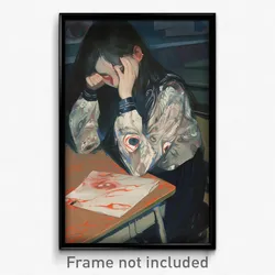 Art Poster - Murky High School (Psychedelic Trippy Weird 11x17 Print)