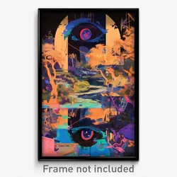 Art Poster - Shifty Backwater (Psychedelic Trippy Weird 11x17 Print)