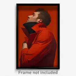 Art Poster - Man Feeling Dominant Wearing Scientific Red Coat (Print)