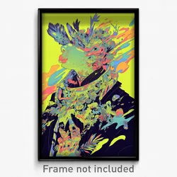 Art Poster - Green Hearth (Psychedelic Trippy Weird 11x17 Print)