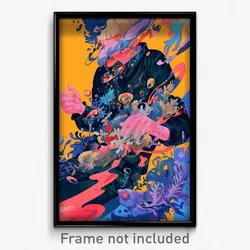 Art Poster - Cluttered Trench (Psychedelic Trippy Weird 11x17 Print)