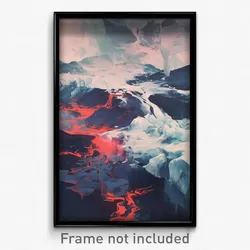 Art Poster - Haunting Glacier (Psychedelic Trippy Weird 11x17 Print)