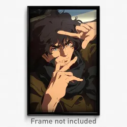 Anime Art Poster - Man Feeling Loopy Wearing Burly Black Neckerchief (Print)