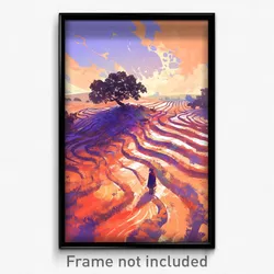 Art Poster - Dizzying Vineyard (Psychedelic Trippy Weird 11x17 Print)
