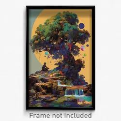Art Poster - Peaceful Shelter (Psychedelic Trippy Weird 11x17 Print)