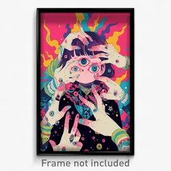 Art Poster - Quirky Backdrifting (Psychedelic Trippy Weird 11x17 Print)