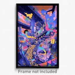 Art Poster - Detailed Thoroughfare (Psychedelic Trippy Weird 11x17 Print)