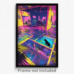 Art Poster - Square Kennel (Psychedelic Trippy Weird 11x17 Print)