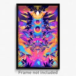 Art Poster - Kaleidoscopic Cdmx (Psychedelic Trippy Weird 11x17 Print)