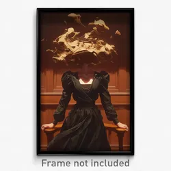 Art Poster - Ample Courthouse (Psychedelic Trippy Weird 11x17 Print)