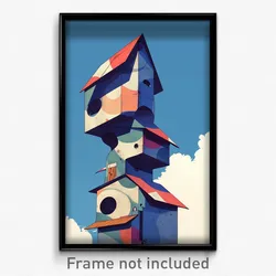 Art Poster - Flat Dormer (Psychedelic Trippy Weird 11x17 Print)