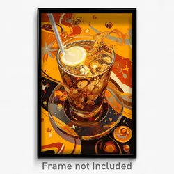 Art Poster - Spherical Thai Tea (Psychedelic Trippy Weird 11x17 Print)