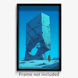 Art Poster - Simplistic Futuristic Architecture (Psychedelic Trippy Weird Print)