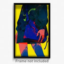 Anime Art Poster - Man Feeling Alienation Wearing Illustrious Blue Bag (Print)