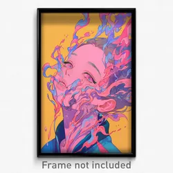 Art Poster - Faraway Flame (Psychedelic Trippy Weird 11x17 Print)
