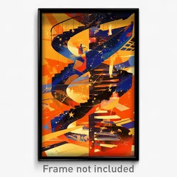 Art Poster - Sparkling Ladder (Psychedelic Trippy Weird 11x17 Print)
