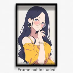 Anime Art Poster - Girl Feeling Kind Wearing Rich Eyewear Strap (Print)