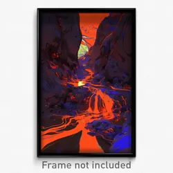 Art Poster - Attractive Cavern (Psychedelic Trippy Weird 11x17 Print)