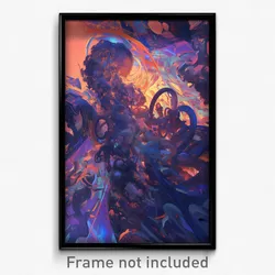 Art Poster - Swirly Hamlet (Psychedelic Trippy Weird 11x17 Print)