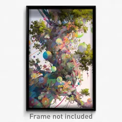 Art Poster - Nutty Trees (Psychedelic Trippy Weird 11x17 Print)
