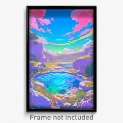 Art Poster - Treasured Pool (Psychedelic Trippy Weird 11x17 Print)