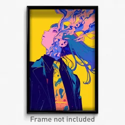 Art Poster - Girl Feeling Self Motivated Wearing Burly Necktie (Print)