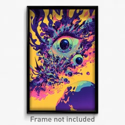 Art Poster - Frightening Stone (Psychedelic Trippy Weird 11x17 Print)