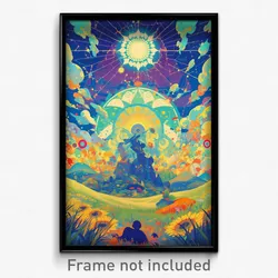 Art Poster - Vivid Lawn (Psychedelic Trippy Weird 11x17 Print)