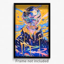 Art Poster - Slim Ice Machine (Psychedelic Trippy Weird 11x17 Print)