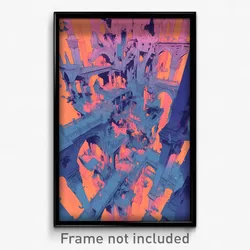 Art Poster - Gregarious Courthouse (Psychedelic Trippy Weird 11x17 Print)
