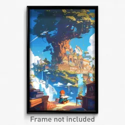 Art Poster - A Magical Library With Books That Come To Life