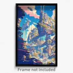 Art Poster - Important Mexican City (Psychedelic Trippy Weird 11x17 Print)