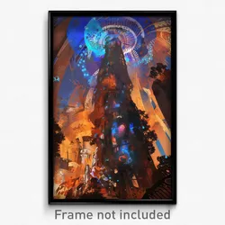 Art Poster - Sparkling Silo (Psychedelic Trippy Weird 11x17 Print)