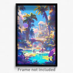 Art Poster - Adorable Oasis (Psychedelic Trippy Weird 11x17 Print)
