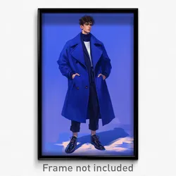 Art Poster - Boy Feeling Enlightened Wearing Quixotic Blue Coat (Print)