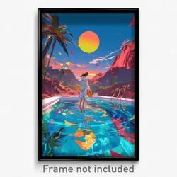 Art Poster - Rich Pool (Psychedelic Trippy Weird 11x17 Print)