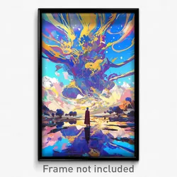 Art Poster - Pleasant Landing (Psychedelic Trippy Weird 11x17 Print)