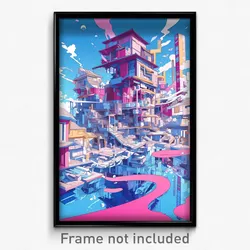 Art Poster - Brilliant Architecture (Psychedelic Trippy Weird 11x17 Print)