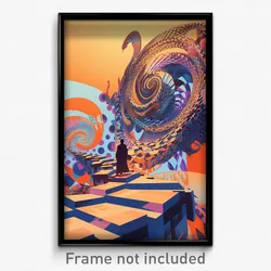 Art Poster - Rectangular Wheels (Psychedelic Trippy Weird 11x17 Print)