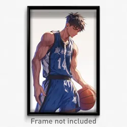 Anime Art Poster - Man Feeling Self Critical, International Basketball Uniform