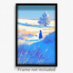 Art Poster - Frozen Fields (Psychedelic Trippy Weird 11x17 Print)