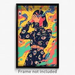 Art Poster - Woman Feeling Cowardly Wearing Acclaimed Clothes Lift (Print)