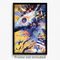 Art Poster - Striped Workshop (Psychedelic Trippy Weird 11x17 Print)
