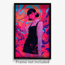 Art Poster - Woman Feeling Scorn Wearing Steel Pink Apron (Print)