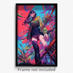 Anime Art Poster - Girl Feeling Confusion Wearing Strong Ribbed Legwear (Print)